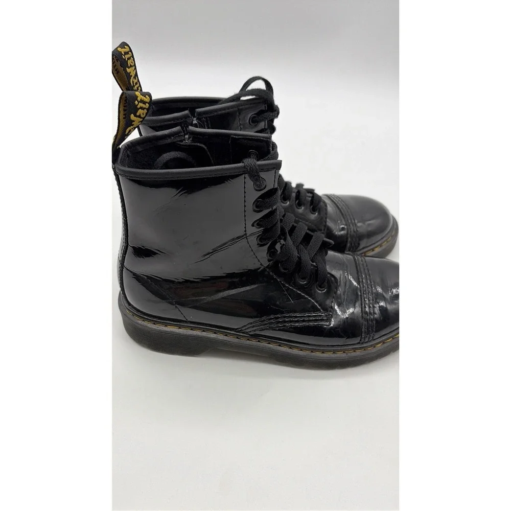 Dr. Martens Y Girls‎ Size 4 Black Patent Lamper Leather Zip Boots